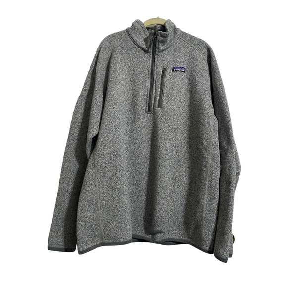 Patagonia Worn Wear Mens Gray Better Sweater Quarter Zip Pullover Fleece Size XL